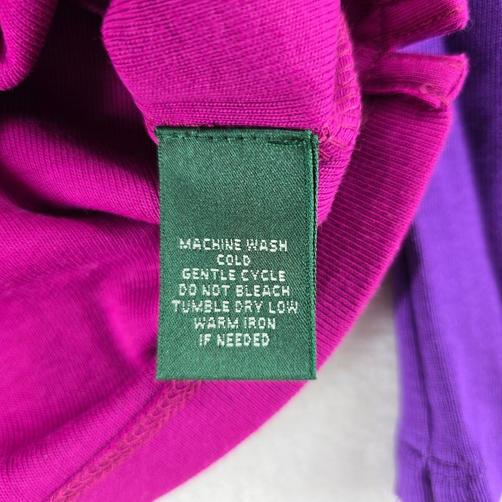 Lauren Ralph Lauren Top Womens PL Long Sleeve Tee Purple Magenta Lot of 2 NWT - Picture 3 of 16